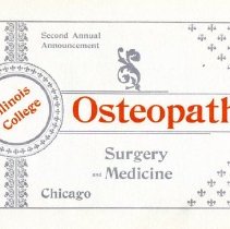 Illinois College of Osteopathy Surgery and Medicine 1899-1900 Catalog