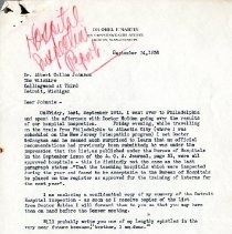 Letter to Albert C. Johnson from Orel F. Martin with Summary of Detroit Hos