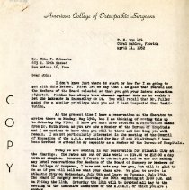 Letter to John P. Schwartz from Orel F. Martin