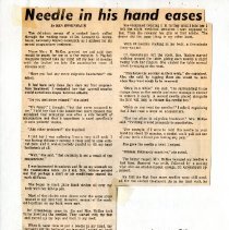 Needle in His Hand Eases