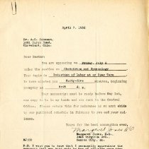 Letter to Albert C. Johnson from Margaret Jones