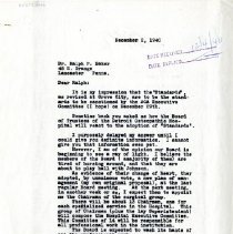 Letter to Ralph P. Baker