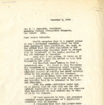 Letter to John P. Schwartz from the Secretary of the ACOS