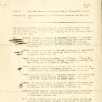 Resolution on the Affiliate Status of the ACOS