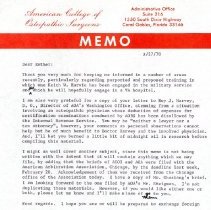 Letter to Esther F. Martin from Charles L. Ballinger