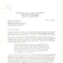 Letter to Edwin L. Crosby from Robert M. Ball