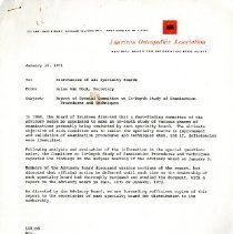 Letter to Secretaries of Specialty Boards from Luise Van Hook