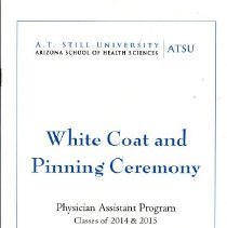 ASHS-PSA White Coat Ceremony Program
