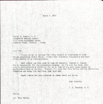 Letter to Robert Temkin from John Denslow