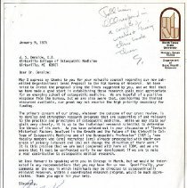 Correspondence between John Denslow and Robert Kaman