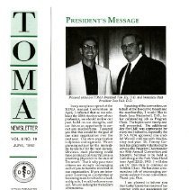 TOMA Newsletter, Vol. 6, No. 19