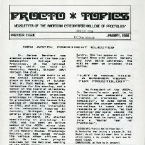 Procto Topics, Vol. 1, No. 1