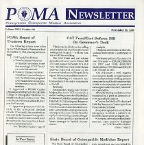 POMA Newsletter, Vol. XXII, No. 20