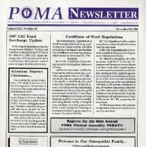 POMA Newsletter, Vol. XXII, No. 22