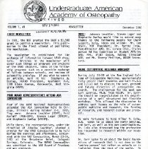 UAAO Newsletter, Vol. 1, No. 1