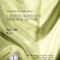 L. Linton Budd Memorial Lecture