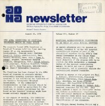AOHA Newsletter, Vol. VII, No. 17