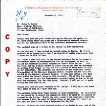 Letter to Ralph Gerard from John Denslow