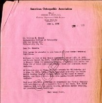 Letter to William Brandt from Chester Swope