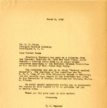 Letter to Chester Swope from John Denslow