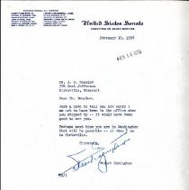 Letter to John Denslow from Stuart Symington