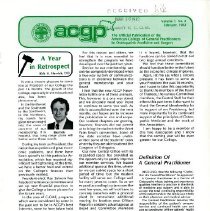 ACGP Newsletter, Vol. 1, No. 4