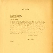 Letter to Chester Swope from John Denslow