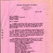 Letter to R. N. MacBain from Chester Swope