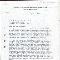 Letter to Earl Laughlin Jr. from Morris Thompson