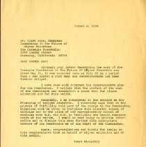 Morris Thompson and Clark Kerr Correspondence