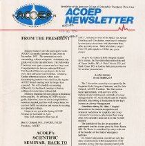 ACOEP Newsletter, Vol. 18, No. 1