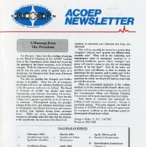 ACOEP Newsletter, Vol. 19, No. 1