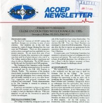 ACOEP Newsletter, Vol. 20, No. 1