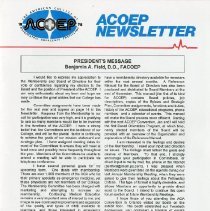 ACOEP Newsletter, Vol. 21, No. 1
