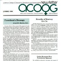 ACOOG Newsletter, Vol. 10, No. 1