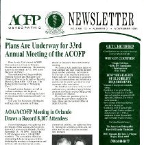 ACOFP Newsletter, Vol. 12, No. 9