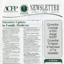 ACOFP Newsletter, Vol. 13, No. 1