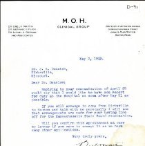 Letter to John Denslow from Orel Martin