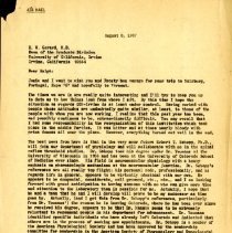 Ralph Gerard and John Denslow Correspondence