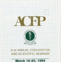 31st Annual ACOFP Convention and Scientific Seminar