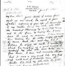 Letter to Charles Still from L. H. McCartney