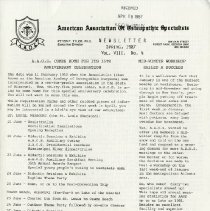 AAOS Newsletter, Vol. VIII, No. 4