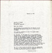 Letter to M. D. Warner from John Denslow