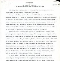 A Statement by Executive Committee of AAOC