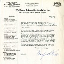 Letter to Journal of Osteopathy Editor from M. R. Kint