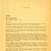 Letter to J. Franklin Yeager from John Denslow