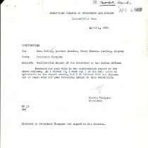 Memo to Tilley, Denslow, Korr, Handley and Chapman from Thompson