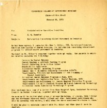 Memorandum to Administrative Executive Committee from John Denslow