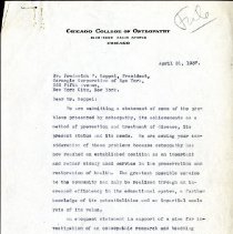 Letter to Frederick Keppel from John Denslow