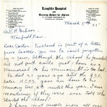 Letter to P. W. Gibson from Blanche Laughlin